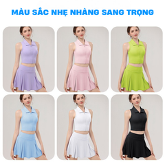 Váy tennis pickleball golf thể thao nữ áo bra mút đúc MIRILIK hàng chuẩn Váy thể thao thời trang