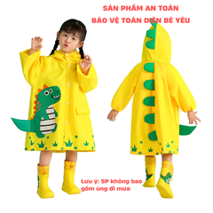 Áo mưa trẻ em có khóa kéo cao cấp Áo mưa bé trai bé gái chống thấm nước họa tiết dễ thương cho bé  1-10 tuổi Mirilik House