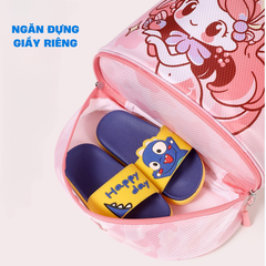 Balo đựng đồ bơi cho bé có 2 ngăn khô ướt Túi đi bơi đi biển có ngăn đựng giầy riêng, balo đi bơi