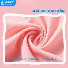 Đầm bơi liền thân bé gái tay ngắn màu tím Pastel váy bơi YUKE họa tiết cầu vồng dễ thương Mirilik
