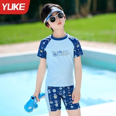 Bộ Đồ bơi bé trai Size đại từ 11 - 45 Kg áo bơi tay ngắn quần ngắn thoáng mát chống nắng cá Mirilik