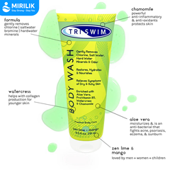 Sữa tắm TRISWIM chuyên dùng đi bơi loại sạch Clo, mùi Clo và muối biển, làm mềm da - MIRILIK