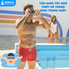 Kính bơi cận tròng kính trong suốt Optical Xbase 100 cho trẻ em người lớn nam nữ Đen MIRILIK DECA