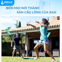 Lưới Cầu Lông Gấp Gọn Có Trụ - Phụ Kiện Cầu Lông 3in1 Chính Hãng Giá Rẻ Dùng Cho Gia Đình Mirilik