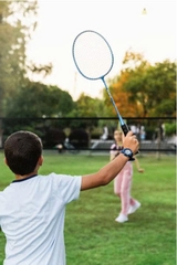 Vợt cầu lông khung nhôm cán thép người lớn nam nữ Unisex BR130 Xanh - MIRILIK HOUSE