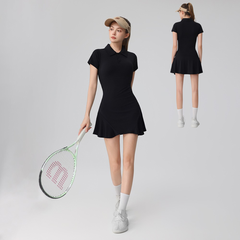 Đầm váy thể thao nữ đi tập Pickleball Tennis Golf cầu lông phong cách Hàn Quốc vải co giãn Yuriproma