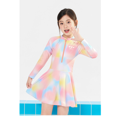 Đầm bơi WISH tay dài 2 lớp cho bé gái size đại từ 15 - 45Kg hiệu Yuke Mirilik