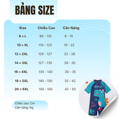 Bộ đồ bơi liền thân trẻ em bé trai từ 10 kg đến 50kg hình khủng long đáng yêu hãng YuKe Yuripromax