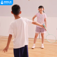 Vợt cầu lông cán thép cho bé trai bé gái 4-7 tuổi BR 100 Perfly Xanh Ngọc MIRILIK