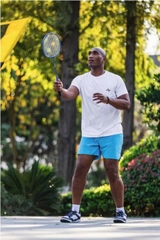 Vợt cầu lông khung nhôm cán thép người lớn nam nữ Unisex BR130 Xanh - MIRILIK HOUSE