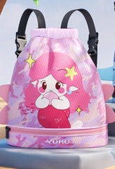 Balo đựng đồ bơi cho bé có 2 ngăn khô ướt Túi đi bơi đi biển có ngăn đựng giầy riêng, balo đi bơi