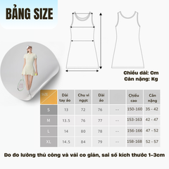 Đầm váy thể thao nữ đi tập Pickleball Tennis Golf cầu lông phong cách Hàn Quốc vải co giãn Yuriproma