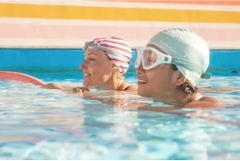 Nón bơi vải trẻ em người lớn, mũ bơi dễ đội không kéo căng tóc nam nữ bé trai bé gái chính hãng Mirilik Deca