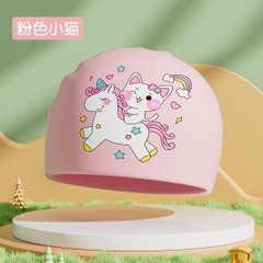 Nón bơi cho bé mũ bơi Silicon kín nước hình Pony khủng long nàng tiên cá YUKE YOUYOU Mirilik Sport