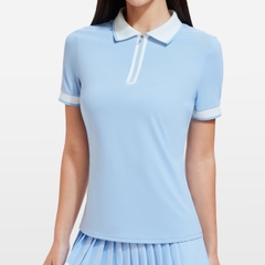 Áo thể thao cổ polo nữ kèm chân váy xếp ly SOLEYA MIRILIK tập gym yoga, chạy bộ, cầu lông pickleball