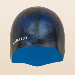 Mũ bơi Silicon người lớn nam nữ 500 hiệu Nabaiji kín nước co dãn tốt trượt nước Xanh đen Mirilik