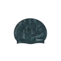 Mũ bơi Silicon người lớn nam nữ 500 hiệu Nabaiji kín nước co dãn tốt trượt nước Xanh đen Mirilik