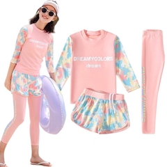 Đồ bơi bé gái size đại 5 - 16 tuổi áo bơi tay dài quần bơi dài chống nắng chống tia UV YUKE Mirilik