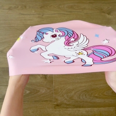 Nón bơi cho bé mũ bơi Silicon kín nước hình Pony khủng long nàng tiên cá YUKE YOUYOU Mirilik Sport