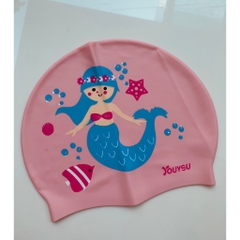 Nón bơi cho bé mũ bơi Silicon kín nước hình Pony khủng long nàng tiên cá YUKE YOUYOU Mirilik Sport