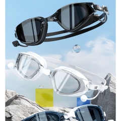 Set Nón Bơi + Kính bơi không cận và có độ cận từ 2 - 6 độ hiệu Yuke kín nước, chống mờ - Mirilik