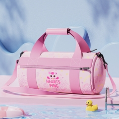 Túi đi bơi đựng đồ bơi có ngăn đựng đồ ướt đồ khô cho bé gái hiệu YouYou màu hồng tím Yuripromax