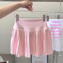 Chân Váy Tennis Pickleball Xếp Ly Nữ Có Quần Túi Trong Thể Thao Chống Sốc Mirilik House