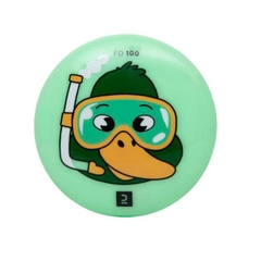 Đĩa ném mini mềm cho trẻ em đồ chơi bãi biển bé trai bé gái FD100 xanh lá hình mặt vịt Yuripromax
