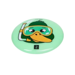 Đĩa ném mini mềm cho trẻ em đồ chơi bãi biển bé trai bé gái FD100 xanh lá hình mặt vịt Yuripromax