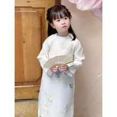 Áo dài bé gái size đại cho áo dài tết 2026 cho bé du xuân quần áo dài chất liệu lụa Yuripromax