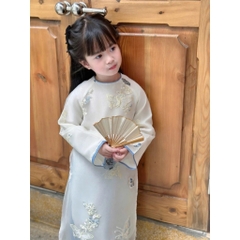 Áo dài bé gái size đại cho áo dài tết 2026 cho bé du xuân quần áo dài chất liệu lụa Yuripromax