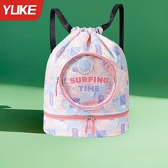 Balo đựng đồ bơi cho bé có 2 ngăn khô ướt Túi đi bơi đi biển có ngăn đựng giầy riêng, balo đi bơi