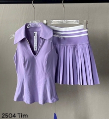 Set Váy Pickleball Tennis Bra Mút Đúc Tập Thể Thao Nữ Chất Thun Lạnh Hàng Quảng Châu Cao Cấp Mirilik