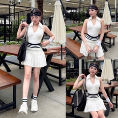 Set Váy Pickleball Tennis Bra Mút Đúc Tập Thể Thao Nữ Chất Thun Lạnh Hàng Quảng Châu Cao Cấp Mirilik