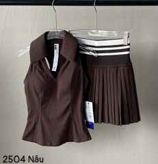 Set Váy Pickleball Tennis Bra Mút Đúc Tập Thể Thao Nữ Chất Thun Lạnh Hàng Quảng Châu Cao Cấp Mirilik