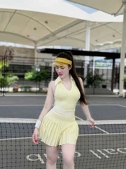 Set Váy Pickleball Tennis Bra Mút Đúc Tập Thể Thao Nữ Chất Thun Lạnh Hàng Quảng Châu Cao Cấp Mirilik