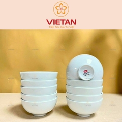 Bộ 6-10 Bát Ăn Cơm Trung Kiên Men Trắng Trơn BBD11