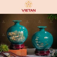 Bình Hút Lộc Thuận Buồm Xuôi Gió Vẽ Vàng Cao Cấp BHL04