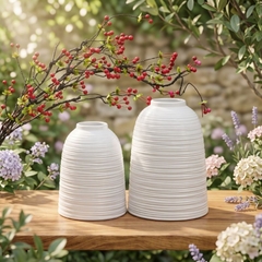 Bình Hoa Sứ Trắng Mẫu BH17