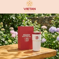 Bình Giữ Nhiệt Nắp Bật In Logo Số Kỷ Niệm Inox 304 Dung Tích 500ml