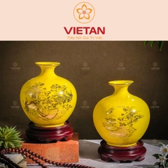 Bình Hút Lộc Cá Chép Hoa Sen Màu Vàng BHL02