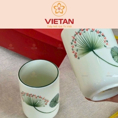 Ly Sứ Bát Tràng In Logo Họa Tiết Bồ Công Anh LCS10