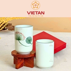 Ly Sứ Bát Tràng In Logo Họa Tiết Bồ Công Anh LCS10