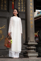 Set áo dài nữ Chicatique An Viên lụa Ngọc Trai mềm mượt form chuẩn dự tiệc Lễ Tết