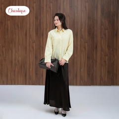 Áo sơ mi nữ Chicatique Remy chất Cotton sọc Hàn mềm nhẹ thanh lịch