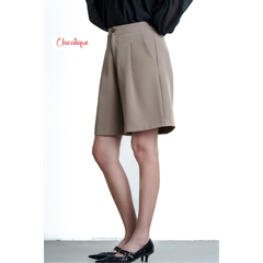 Quần short nữ thiết kế Chicatique Morgan dáng suông ống rộng phong cách Hàn Quốc chất vải Carolan cao cấp