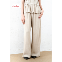 Set áo kiểu nữ quần suông Chicatique Hemi chất Linen Baboo không nhăn form nhẹ basic