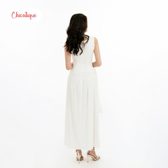 Đầm thun sát nách Chicatique Hadi cotton Hàn co giãn dáng dài ôm tôn dáng