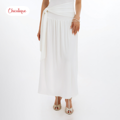 Đầm thun sát nách Chicatique Hadi cotton Hàn co giãn dáng dài ôm tôn dáng