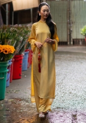 Set áo dài nữ Chicatique An Viên lụa Ngọc Trai mềm mượt form chuẩn dự tiệc Lễ Tết